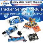 Infrared Detector Tracking Transmission Line TCRT5000 Tracker Sensor Obstacle Avoidance Sensor Module for Arduino Diy Car Robot
