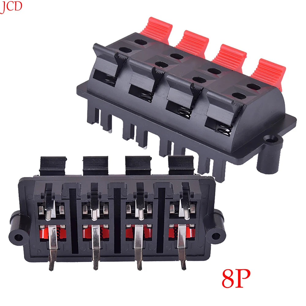 1PCS  Connector Terminal 2P 4P 6P 8P 12P Push In Jack Spring Load Audio Speaker Terminals Breadboard Clips