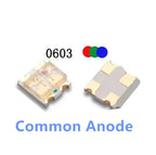 0603 RGB SMD LED, Common Anode/Cathode, 19-237/R6GHBHC 19-237B/R6GHBHC Full Color Lamp Beads 1.6*1.5MM
