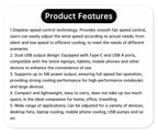 5W DC5V2A Fan Speed Controller Induction Speed Controller with Switch USB Protection Type-C USB Laptop Cell Phone Cooling