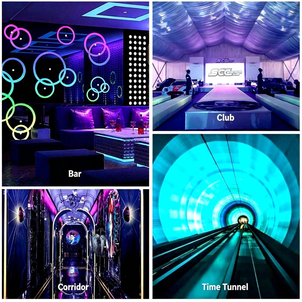 360 Glow Round RGB Neon LED Woven Strip Light 24key Bluetooth APP Remote Control 5V USB WS2812B Music Sync Waterproof Rope Decor