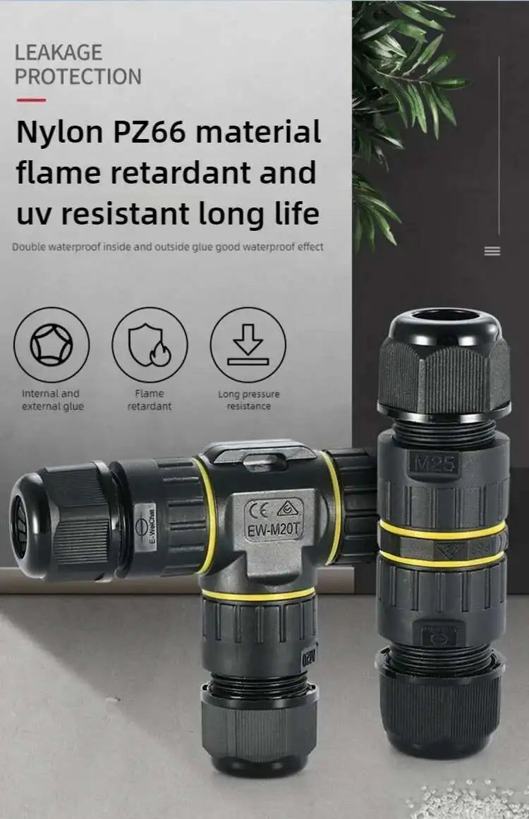 IP68 Waterproof Electrical Wire Connector I T Type Solderless Street Lights Quick Cable Wiring Outdoor Rainproof Terminal Blocks