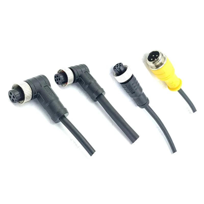 GX12 2 3 4 5 6 Pin Aviation Connector Cable Straight Elbow Male Female Molded Plug Wire 1/3/5 Meters Waterproof Extension Line