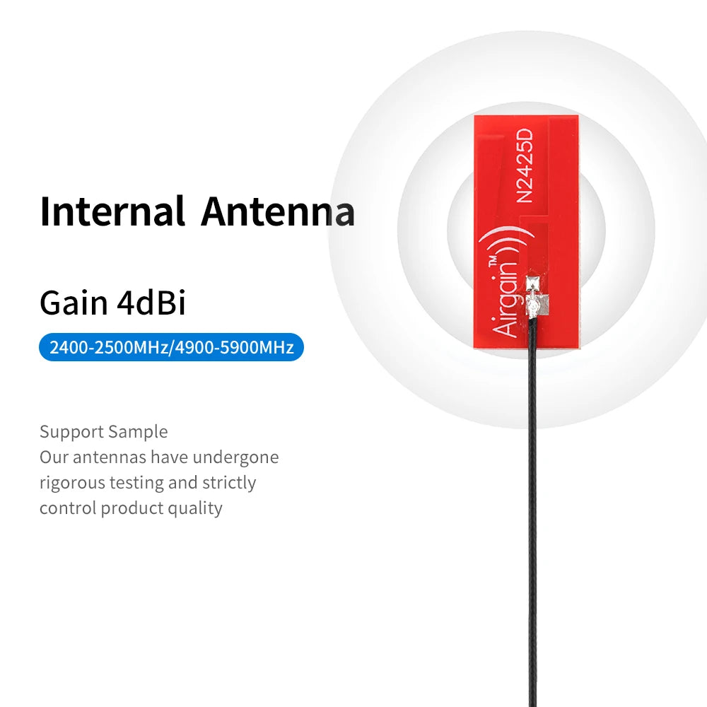 2pcs Wifi Antenna 2.4G 5.8G Dual Band Built-in FPC Soft Board Wifi Bluetooth PCB Patch Gain Antennae 12cm Adapter Cable