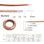 1-4PC BNC Male Female Plug Jack RF Coax Connector Crimp for RG316 RG174 RG58 RG142 Cable Copper Nickelplated With Drawing NEW