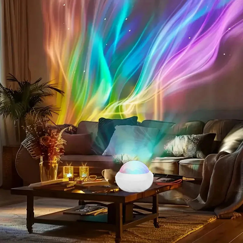 RGB Projection Night Lights Aurora Starry Northern Light Projector Atmosphere Lamp USB Plug Remote Control for Room Party Decor