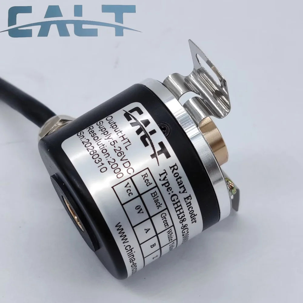 CALT GHH38 Hollow Shaft Encoder Through Hole Incremental Rotary Pulse Encoder 400PPR 600PPR 1000PPR 1024PPR 2500PPR