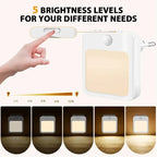 Night Light Motion Sensor With LED Light EU/US Plug Lamps Children's Night Light Wireless Night Lamp For Bedside Table Bedroom Portable Night Light, Night Light