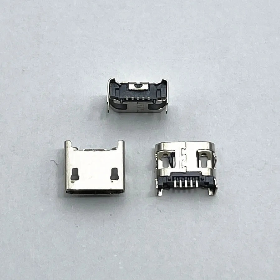 50pcs Micro USB Connector 5pin Seat Jack Micro USB DIP4 Legs Four Legs Inserting Plate Seat Mini USB Connector For Mobile Phone