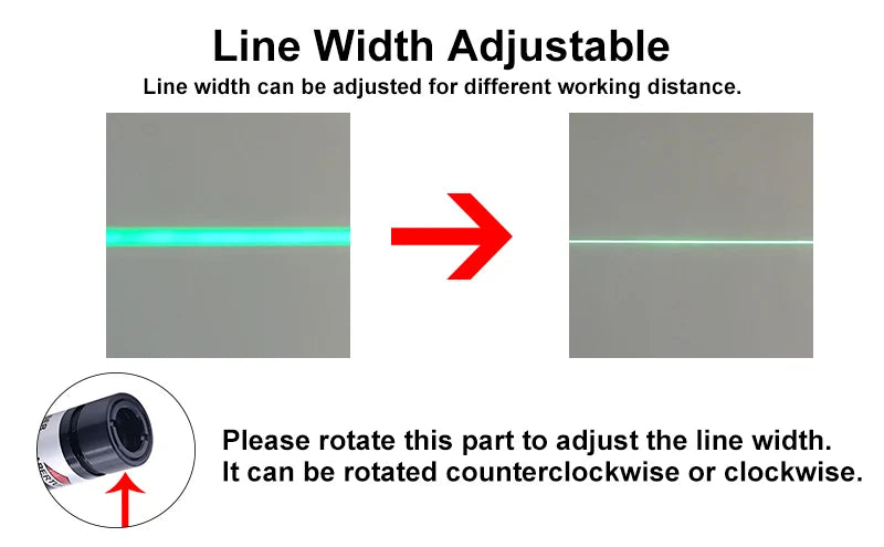 Red Green Dot Line Cross Laser Module Laser Head for Quilting Laser Fabric Marking Locator Positioner