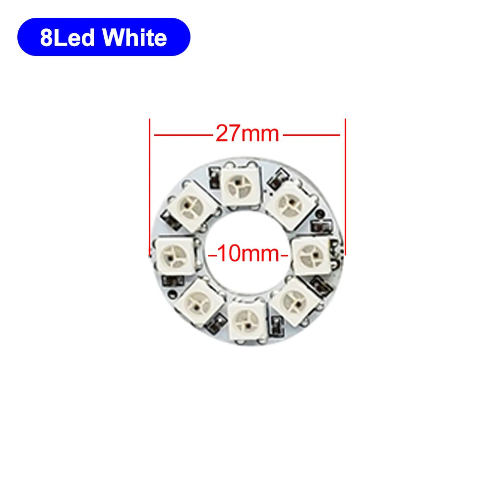 DC5V WS2812B DIY Led Ring Individually Addressable WS2812 IC Built-in 5050 RGB Round Modules Circle Arduino Light 8 To 148 Pixel