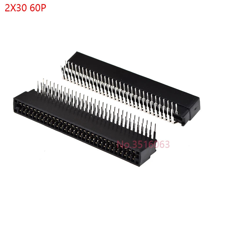 5pcs Right Angle Edge Card Connector Slot 2.54 mm Pitch 8/10/12/16/18/20/28/30/36/40/50/60/72/80/98 Pin PCB Gold Finger Socket