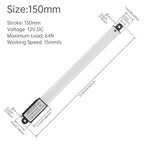 12V Linear Actuator 10-200mm Stroke 32N/64N/96N/188N/1000N/3000N Electric Reciprocating Lifting Linear Motion Actuator Motors