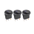12V LED Boat Switch with Light Car Truck Rocker Switch on/Off Control SPST 3 Pin 2 Position for Marine Auto 1/3/12pcs