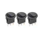 12V LED Boat Switch with Light Car Truck Rocker Switch on/Off Control SPST 3 Pin 2 Position for Marine Auto 1/3/12pcs