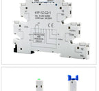 1PCS Slim Relay HF-41F 5V 12V 24V High Frequency Relay Base DIN Rail Relay 41F-5-ZS41F-12-ZS41F-24-ZS LED 6A