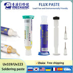 MECHANIC UV223/UV559 Lead-Free Solder Paste Flux NO-Clean Soldering Grease for BGA PCB SMD Welding Fluxes phone Repair Tools