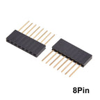 JCD 10PCS 2.54mm Single Row Female Socket 1X2/3/4/5/6/8/10/15/20/40Long pins Long 11mm PCB Board Pin Header For Arduino