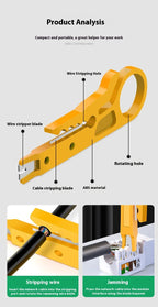 RJ45 Ethernet Cable Cutter Tool RJ11 Crimping Pliers Electrician LAN Network Tester Crimper for 6P 8P RJ12 Stripper Device Gauge