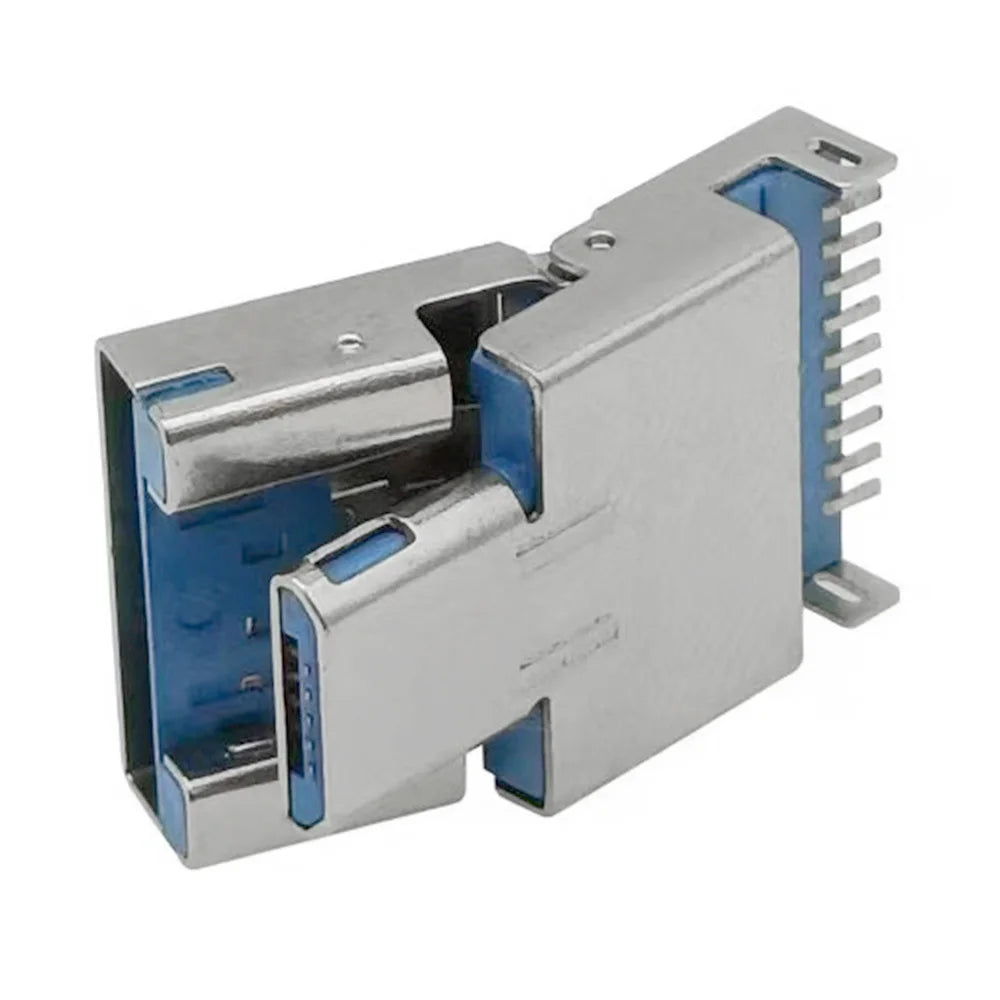 10pcs USB3.0 A Type + Micro Male Two-in-one Plug Connector 9 Pin SMT SMD USB 3.0 Jack Charging Socket DIY Soldering