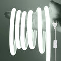 AC 220V COB Strip With ON/OFF Switch White 3000K 4000K 6000K IP65 Waterproof Home Decor Flexible Ribbon LED Neon Light 1M-35M
