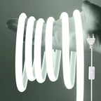 AC 220V COB Strip With ON/OFF Switch White 3000K 4000K 6000K IP65 Waterproof Home Decor Flexible Ribbon LED Neon Light 1M-35M