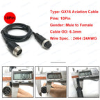 1Pcs GX16 2 3 4 5 6 7 8 10 Pin Male to Female Extension Cable GX-16 Aviation Connector for CCTV Camera Security DVR 1m 2m 5m 10m