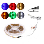 5V USB LED Strip Light Battery Power SMD 2835 3528 60LED 1m 2m 5m White Warm Red Blue Green Ribbon Cabinet Lights Night DC5V