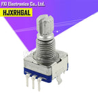 5PCS Half / Plum axis rotary encoder, handle length 15mm / 20mm code switch/ EC11/ digital potentiometer with switch 5Pin 3Pin