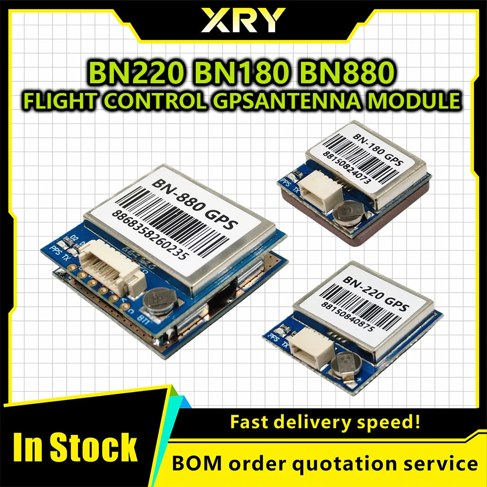 XRY BN180 BN220 BN-880 3.0V-5.0V  level GNSS Module GPS Dual GPS Module Antenna Built in FLASH BN-220 BN880  Fixed wing