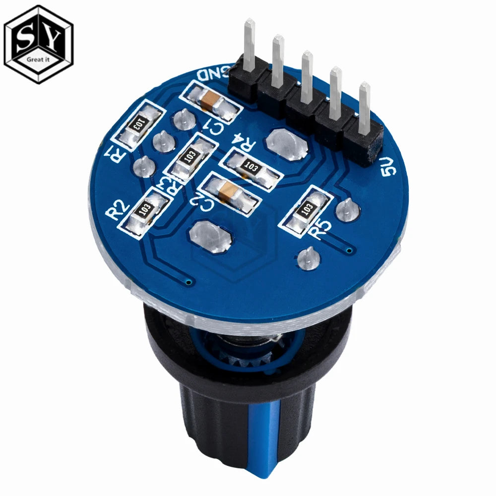 Rotary Encoder Module for Arduino Brick Sensor Development Round Audio Rotating Potentiometer Knob Cap EC11