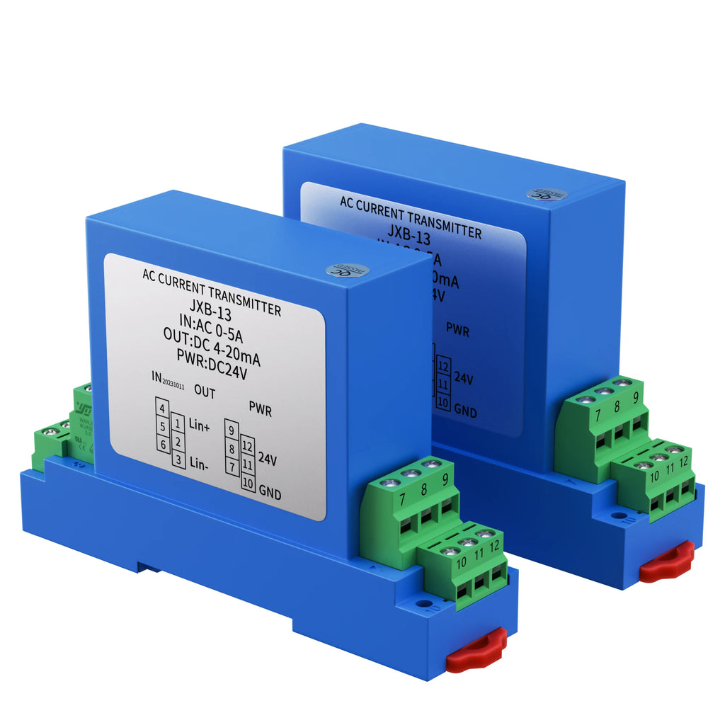 DC 24V DC Current Transmitter 4-20MA RS485 AC Current Sensor 0-5V Quick Response 0-10V 5A 10A 20A AC Current Transducer