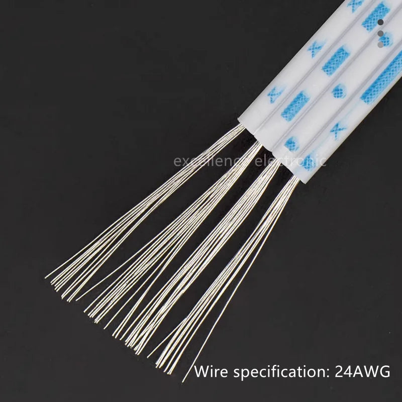 5PCS Blue White XH 2.54mm Pitch Connector Cable XH2.54 Plug Line Length 10/20/30CM 2P/3P/4P/5P/6P/7P/8P/9P/10P/12P 2468-24AWG