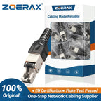 ZoeRax 10-Pack RJ45 Cat8 Cat7 Cat6a Connectors, Tool-Free Zinc Alloy Shielded Ethernet Termination Plugs for 23AWG SFTP Cables