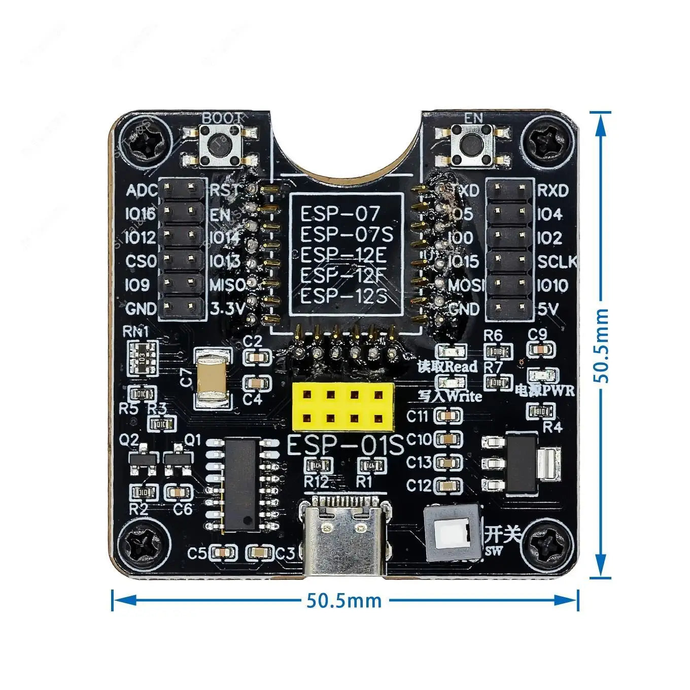 ESP8266 ESP-WROOM-32 ESP32-WROVER Development Board Test Programmer Socket Downloader for ESP-01 ESP-12F ESP-07S ESP-12S ESP32