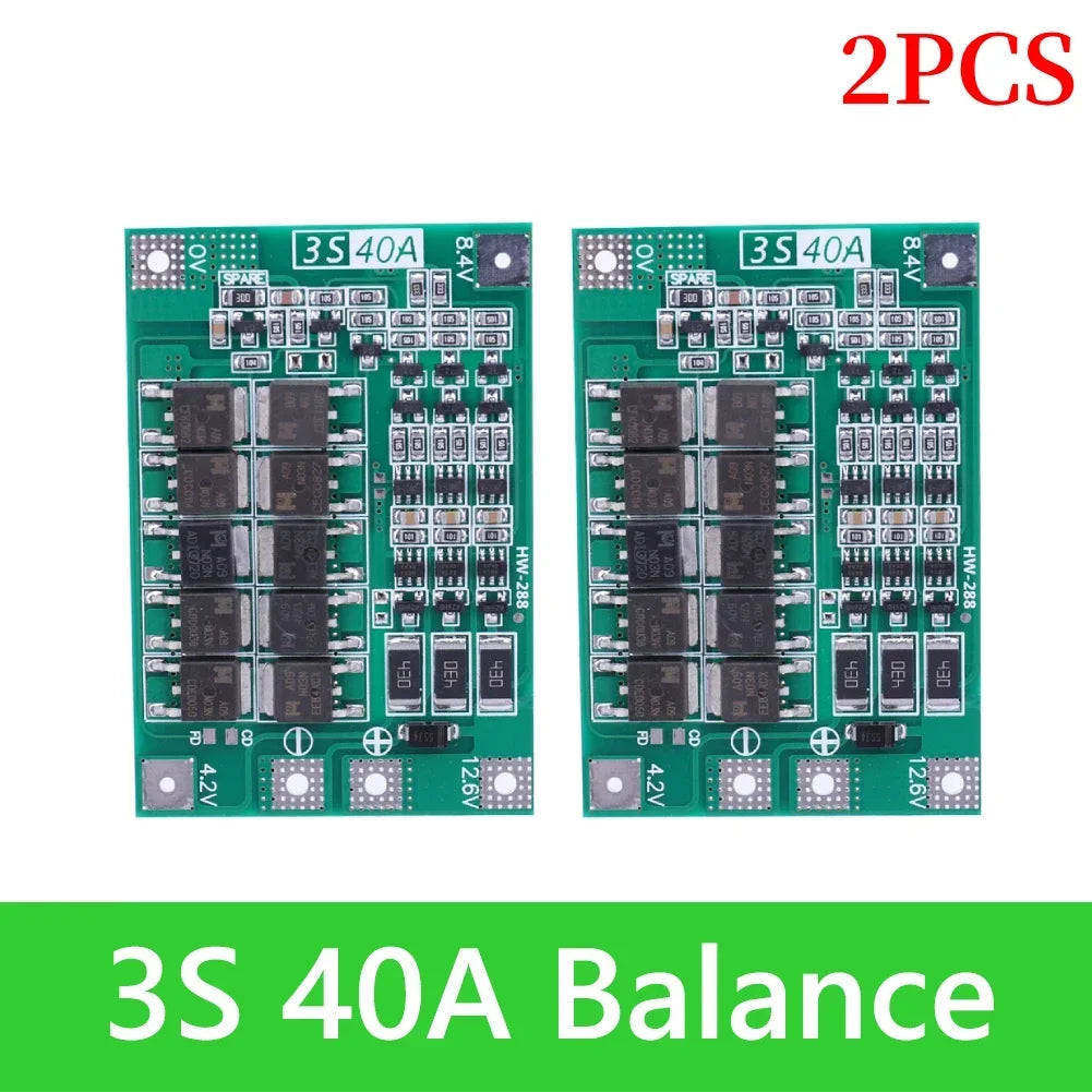 BMS 3S/4S 5A 10A 20A 25A 40A 60A Li-ion Lithium Battery Charger Protection Board 18650 For Drill Motor 12V with Enhance/Balance