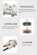 120A 1200V Male Female Connector Waterproof Big Current Parking Air Conditioner Plug Electric Forklift Generator Connectors