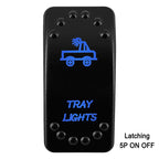 Waterproof Rocker Switch with Blue LED | 12V/24V Latching & Momentary (SPST/ DPDT) | for Marine, UTV, ATV, RZR, Automotive