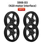 4 PCS 5908 Silicone Tire Wheel Compatible Robot Smart Car N20 TT Motor With 360-degree SG90 MG996R Servo For Arduino Project