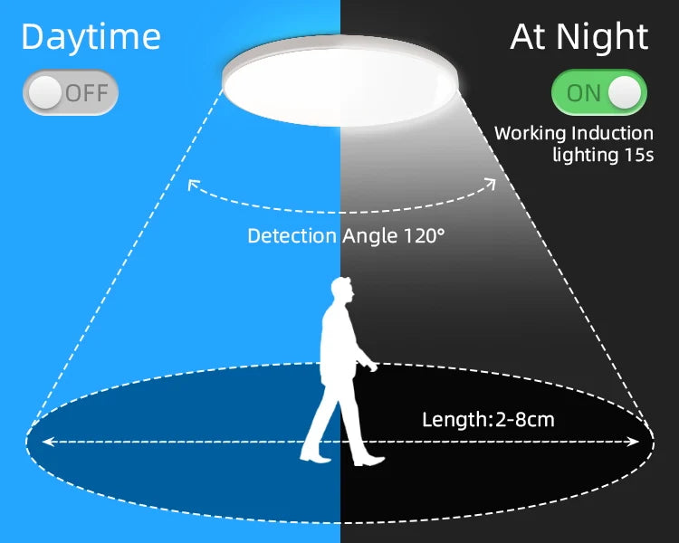Led Ceiling Lamp With Motion Sensor 110-220V Human Infrared Smart Room Lamp 20W 40W Ceil Lamps For Entrance Balcony Corridor