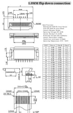 10Pcs FPC connector socket 0.5/1.0mm flip cover/up/down connection 4/5/6/7/8/10/12/14/16/18/20/22/24/26/28/30/32/34/40/45/50/60P