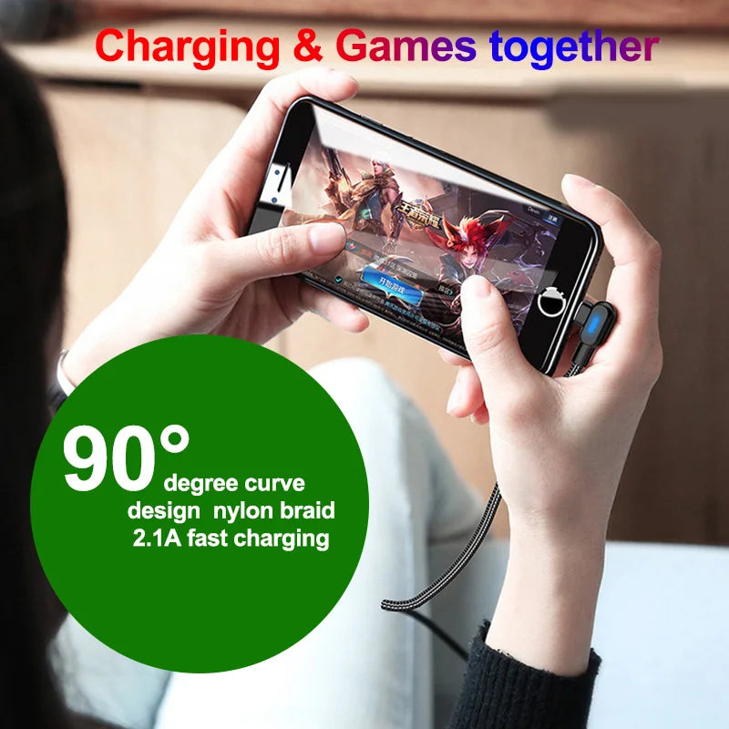 90 Degree USB Type C Cable Fast Charging USB A To Micro Cable For Samsung Xiaomi Huawei Android Phones USB C Data Cable 1M 2M