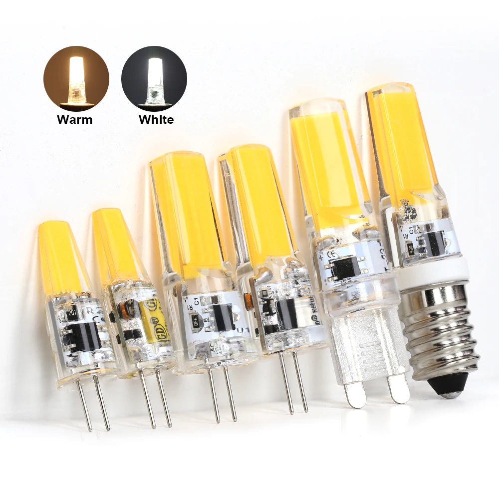 G4 LED COB Lamp E14 G9 12V 220V Dimmable 6W 9W COB LED Bulb Lampada LED Lighting Replace Halogen Spotlight Chandelier LED Lamp