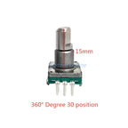 1pc EC11 Encoder Code Rotary Switch ALPS 30 Positions With Push Button 5pin Handle Length 15/17/20mmF Half Shaft