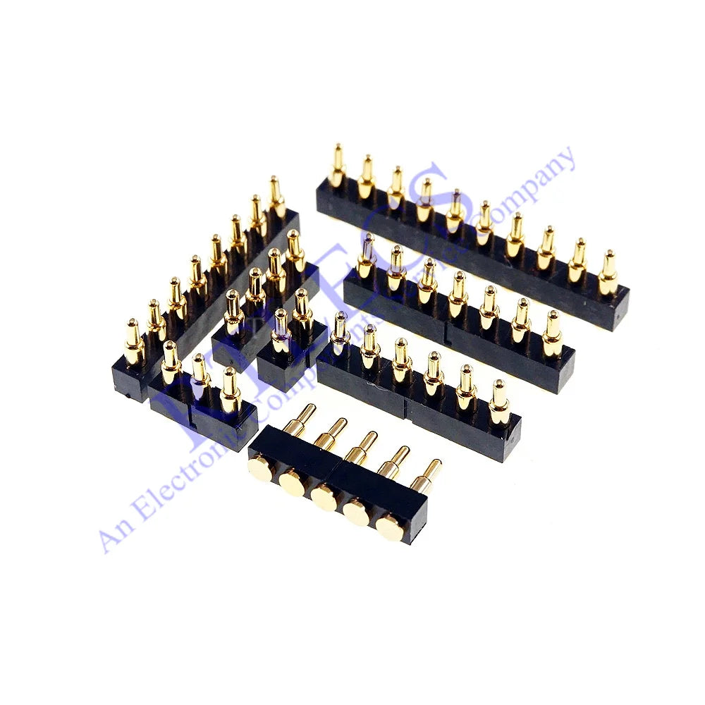 5 Pcs SMD Spring Loaded Pin Pogo Connector 2 3 4 5 6 7 8 10 Position Battery Contact 7.0mm Height 2.54 Grid Pad Modular Header