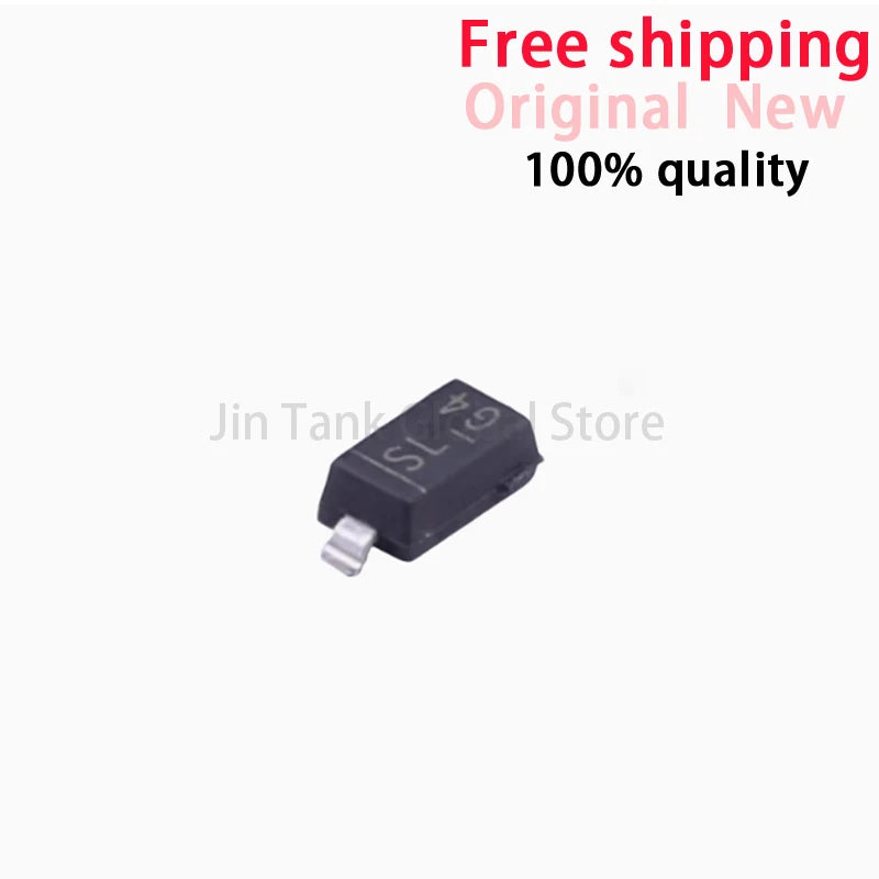 50PCS  New 1N5819HW 1N5819HW-7-F, Marking Code SL, DIODE SCHOTTKY 40V 1A SOD123