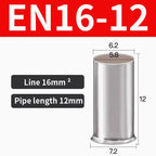 100/200pcs EN tube type plug wire nose cold pressed terminal block copper wire pair connector wiring tube