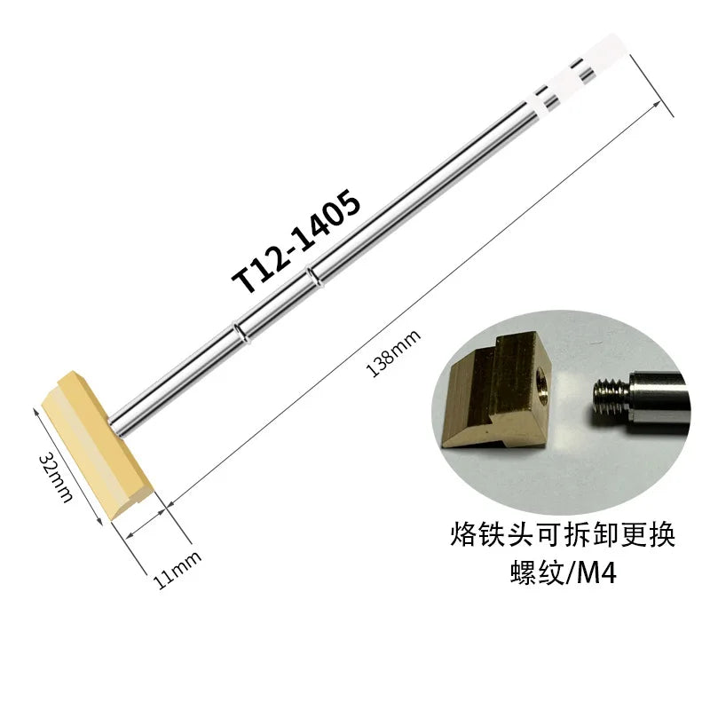 QUECOO original New T12 Soldering Tips T12-1401/1402/03/04/05/06 Replacement Welding Tips for fx951 Soldering Rework Station