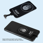 Protable Wireless Charger Adapter Receiver 10W Ultra Thin Type C Wireless Charging Patch with Magnetic Charging Cable for Phone