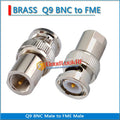 Q9 BNC Male to FME Male Cable Connector Socket FME - BNC Straight Nickel Plated Brass Coaxial RF Adapters